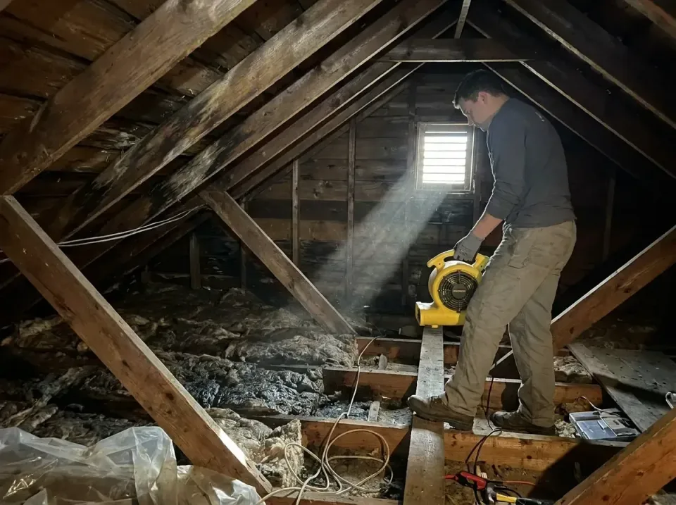 attic-water-damage-drying-proc-007 — frequently asked questions, Emergency Water Extraction & 24/7 Flood Response in Texanna…